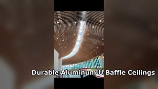 سقف متين من الألومنيوم على شكل حرف U لمحطات المترو
