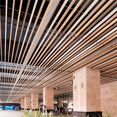 30X150mm سقف معدني من الألومنيوم لأعمال معدنية صندوق صوتي يربك السقف