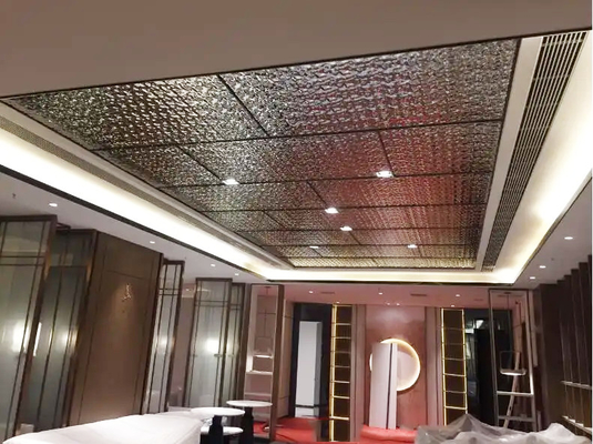 30mm الألومنيوم سقف معدني المجلفن الصلب تموج الماء هوك على السقف 600 * 1320mm