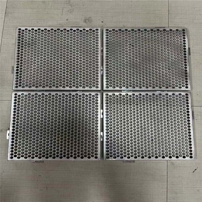 600X600mm لوحة الألومنيوم سداسية مثقبة للواجهة المعدنية لبناء الكسوة