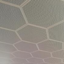 سقف ألومنيوم سداسي بمشبك لتزيين جدار مركز المؤتمرات