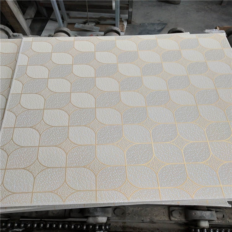 بلاط السقف الجبس المصقول PVC 600X600 7mm الجبس سقف معلق البلاط
